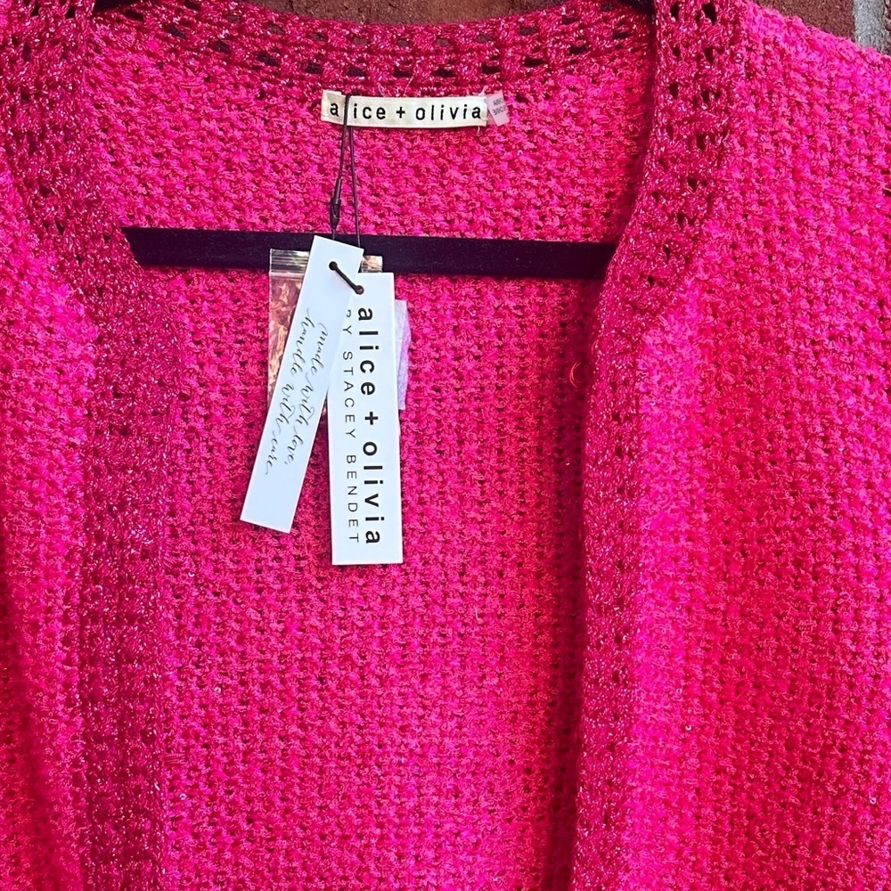ALICE + OLIVIA Noella Pink Cardigan - Picture 10 of 10